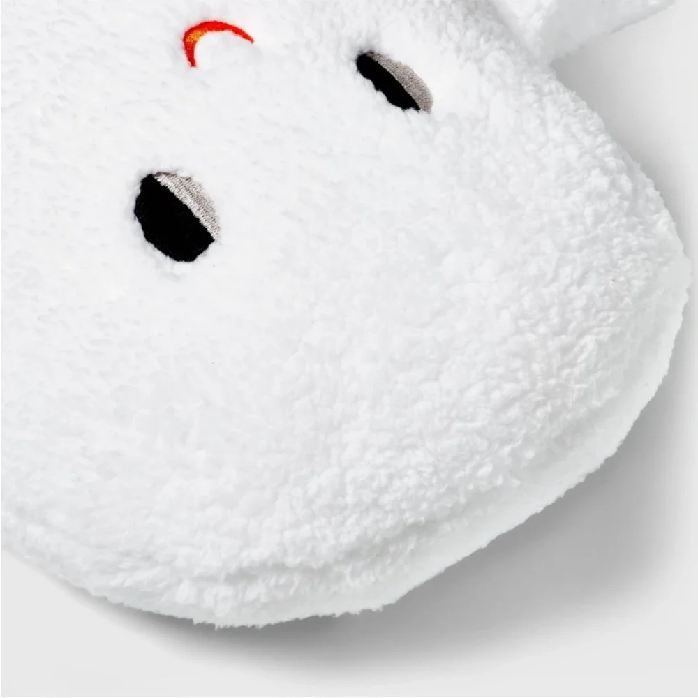Hyde & EEK! Boutique Faux Shearling Ghost Novelty Halloween Throw Pillow White